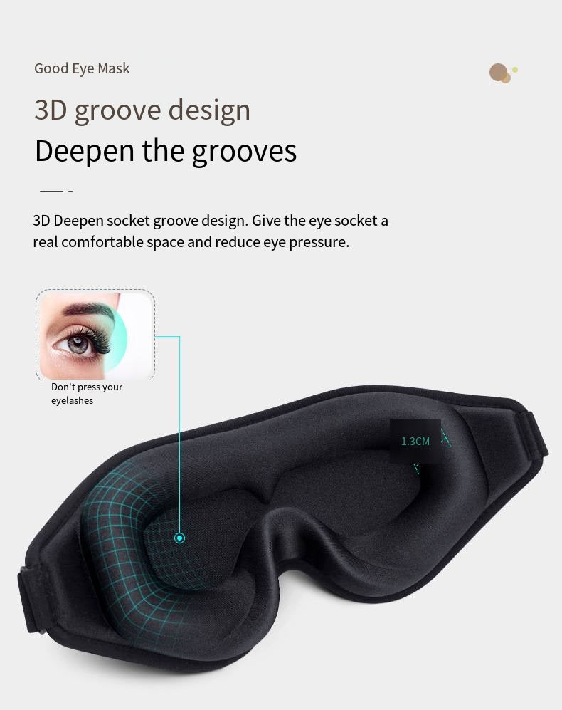 Nucomfy™ 3D Sleep Mask - Adjustable Sleep Mask with No Pressure on the Eyes