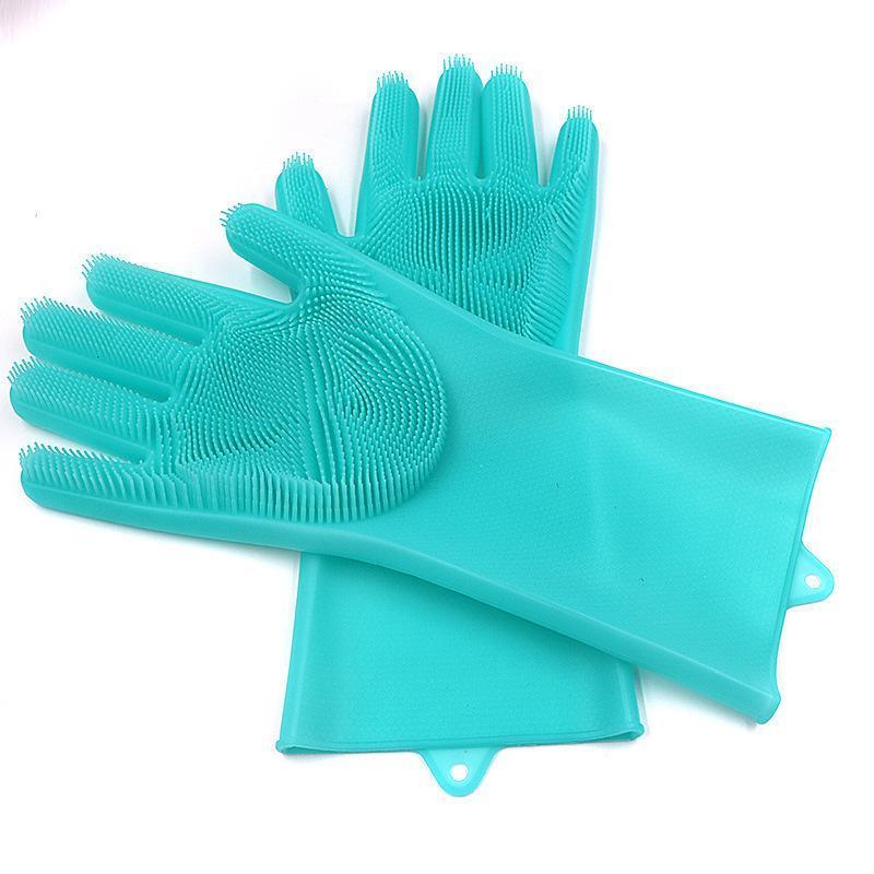 Silicone washing kitchen cleaning anti-slip gloves
