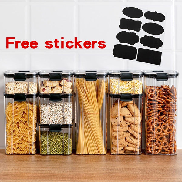 PET Food storage box food storage containers set kitchen storage organization kitchen storage box jars ducts storage for kitchen