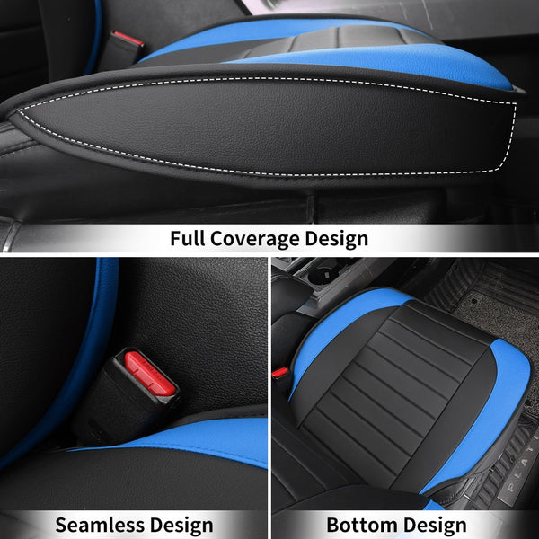 Custom 5-Seat Faux Leather Car Seat Covers Set For Ford F150 F-150 XL