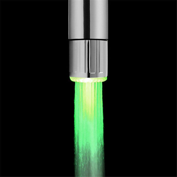Kitchen Bathroom Light-Up LED Faucet Nozzle Color Changing Glow