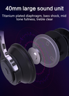 Colorful LED Lights Bluetooth Headphone Bass Wireless Earphones