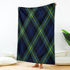 High-Quality Premium Blankets Square Geometry - Blue
