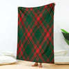 High-Quality Premium Blankets Square Geometry - Green