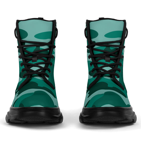 Army Camouflage Chunky Boots