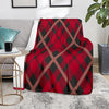 High-Quality Premium Blankets Square Geometry Red