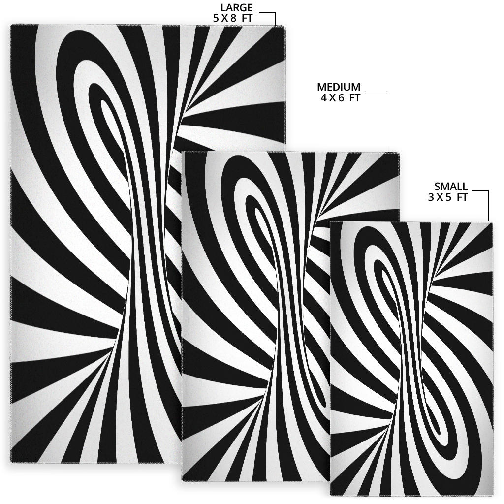 Zebra Black and White Area Rug