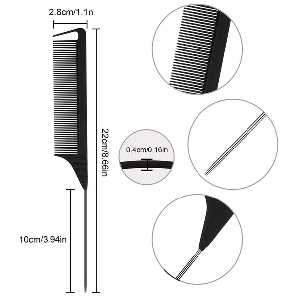 12 Pieces Parting Brads Comb for Hair Styling.